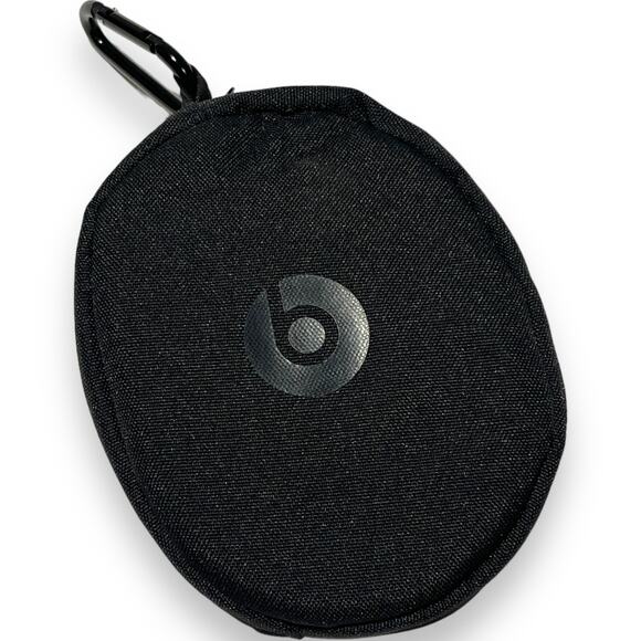 Beats by Dr Dre Headphones Replacement Canvas Travel Case with Carabiner Black - Picture 1 of 6